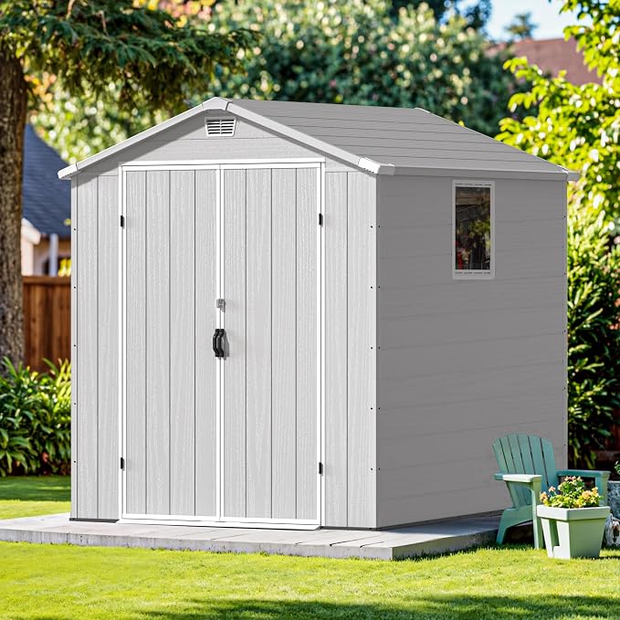 Devoko 6x6 FT Plastic Outdoor Storage Shed - Image 2