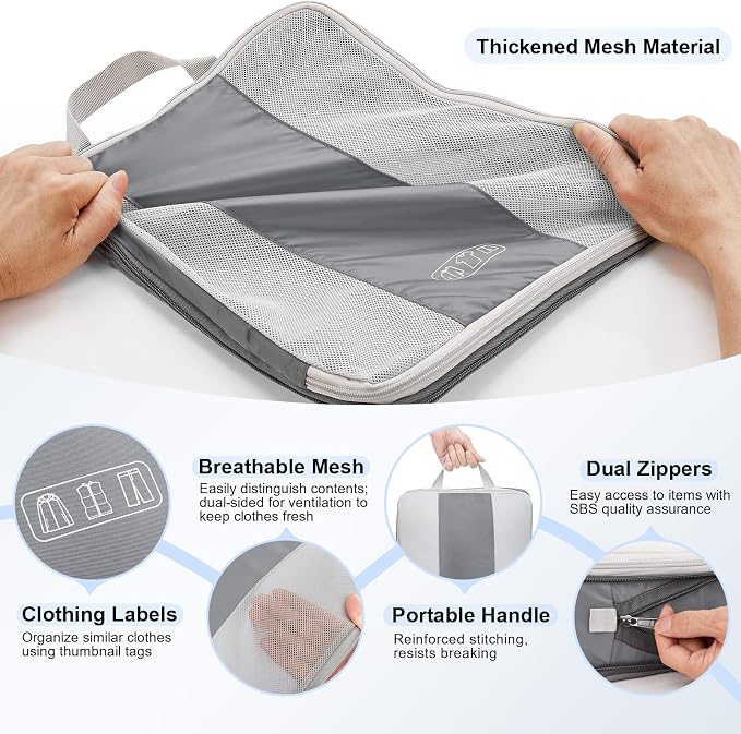 10 Set Compression Packing Cubes - Image 6