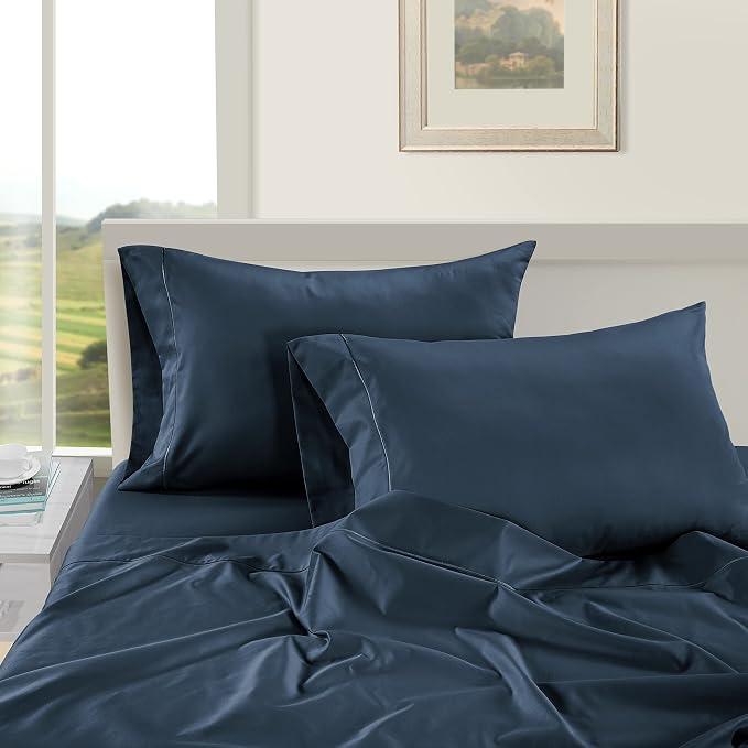 LANE LINEN Pillow Case Covers King Set of 2 100% Egyptian Cotton Sateen Soft - Image 3