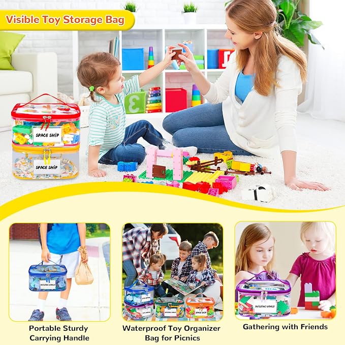 6 Pack Clear Toy Storage Bag - Image 7