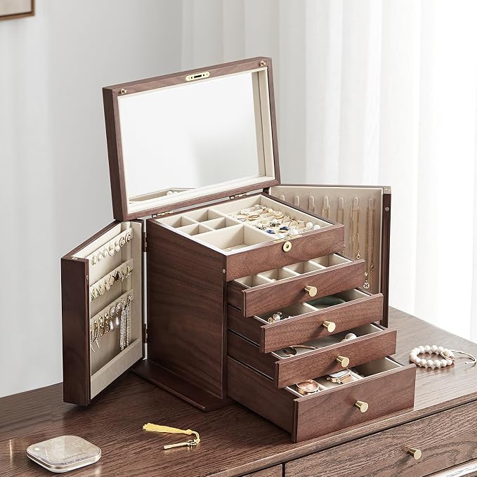 CHOSIN Black Walnut Wooden Jewelry Box - Image 2