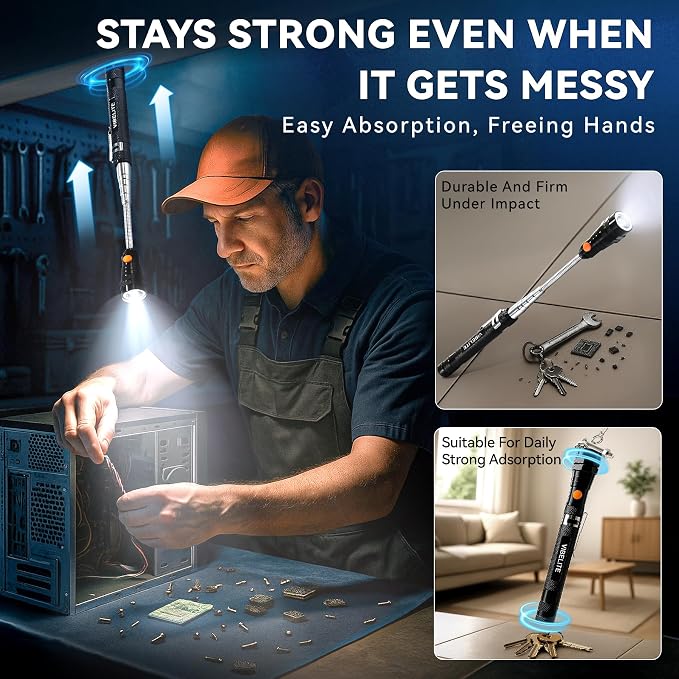 VIBELITE Extendable Magnetic Flashlight - Image 8