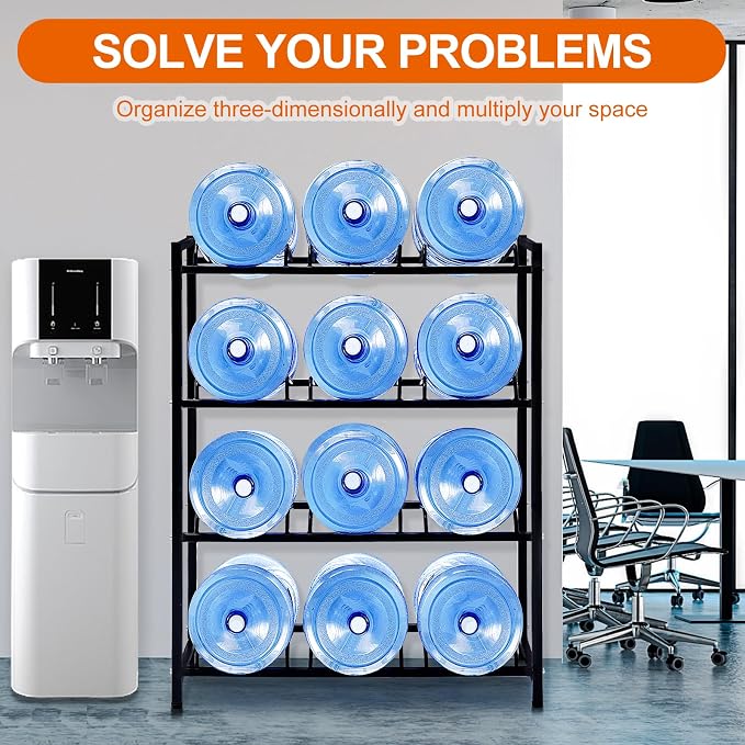 5 Gallon Water Dispenser Jug Holder Heavy Duty Water Cooler Jug Rack and 4 Tier - Image 6