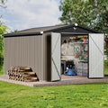 10x12 FT Outdoor Storage Shed, Metal Tool Sheds, Waterproof Outside Storage Shed by Sannwsg
