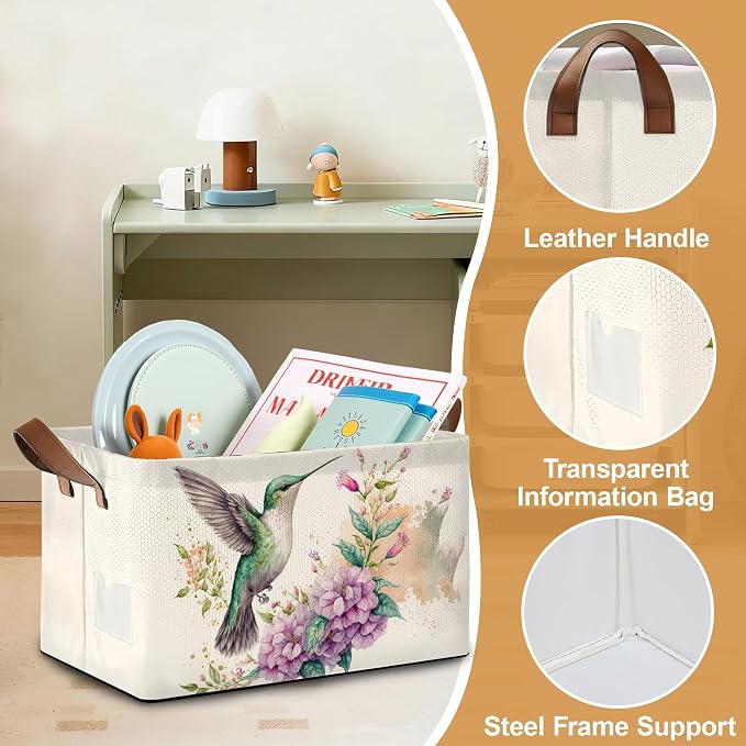 32L Large Storage Bins with Handles, Basket Organizer - Image 3