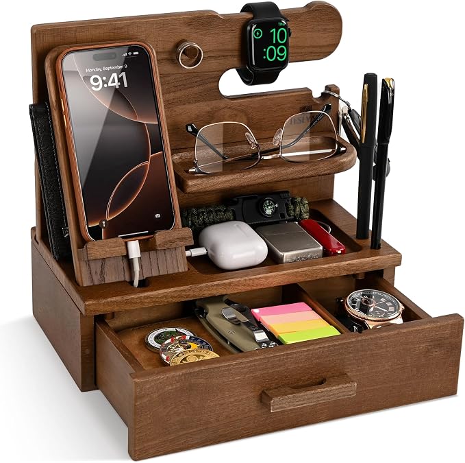 TESLYAR Wood Phone Docking Station by TESLYAR