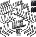 3-H Garage Wall Hooks 60 Pack, Heavy Duty Garage Hooks by 3-H