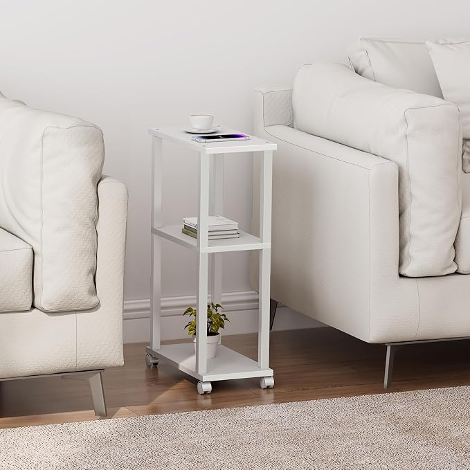TUTOTAK Small Side Table, Narrow End Table, Bedside Table, Couch Side Table - Image 4