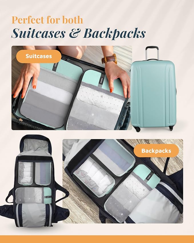 Compression Packing Cubes for Travel by TRIPPED – 6-Piece Premium Set - Image 6