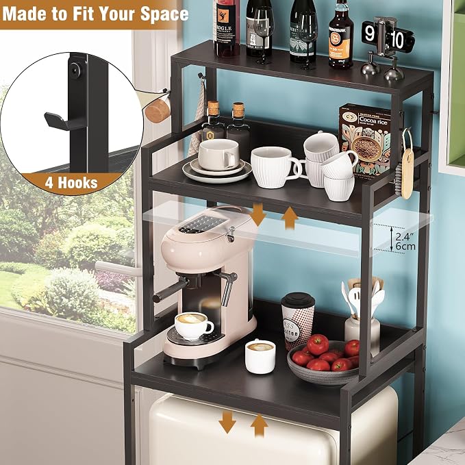 3-Tier Mini Fridge Stand Kitchen Bakers Rack - Image 5