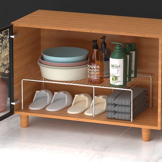 Redrubbit Cabinet Storage Shelf Rack, Expandable Metal Rustproof Kitchen - Image 6