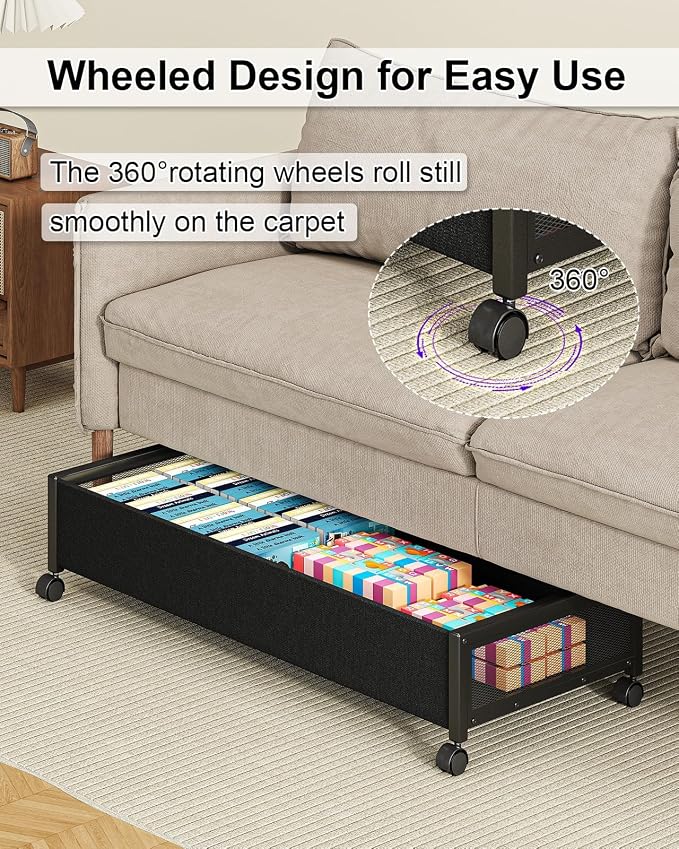 2 Pack Under the Bed Storage Containers, 36 inch Long Underbed Storage - Image 5