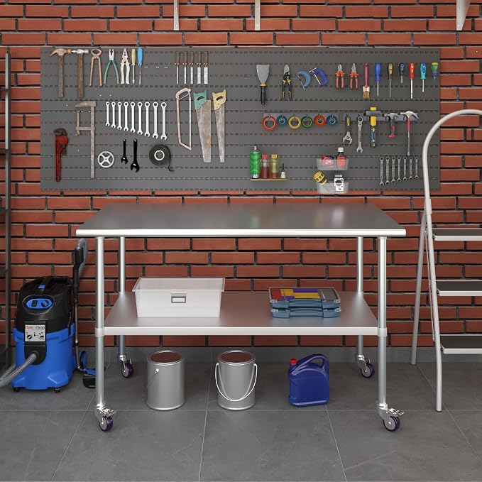 AmGood 30" x 60" Stainless Steel Work Table - Image 8