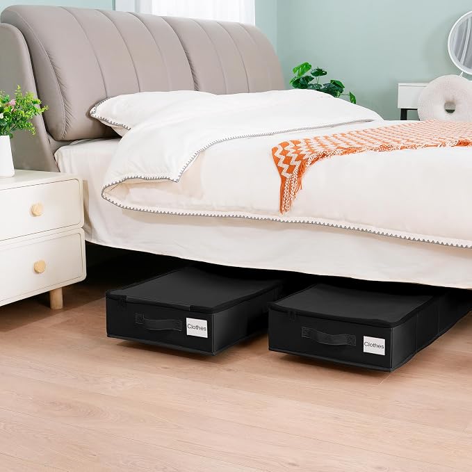 Under Bed Storage with Wheels, 2 Pack Under Bed Storage Containers with Label - Image 5