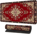 Red Vintage Persian Rug Mouse Pad – Large Extended Desk Mat 31.5 x 11.8 in– by LEIWEIHOPE