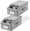 2 Pack Grey Hat Organizer for Baseball Cap, Hat Storage for Closet by Euct