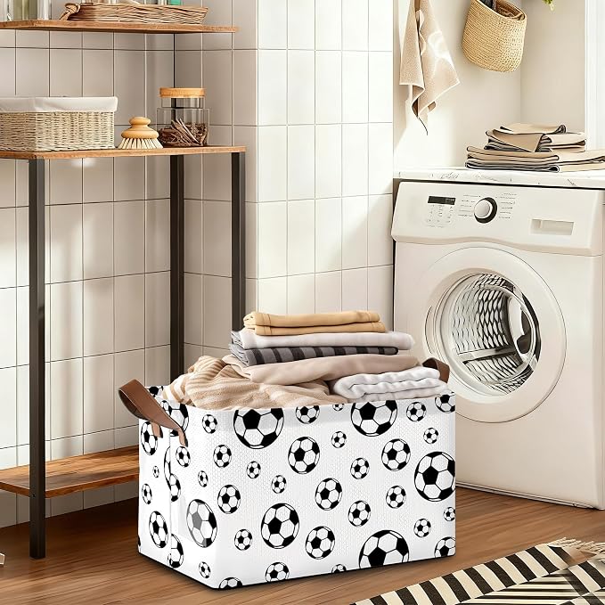 Black Soccer Football Storage Bins - Image 8