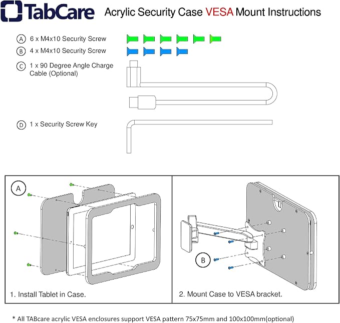 TABcare Anti-Theft Acrylic VESA Enclosure - Image 7