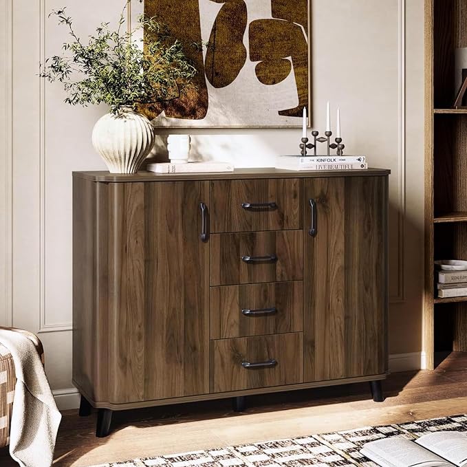 LuxenHome 47" Sideboard Buffet Cabinet by LuxenHome