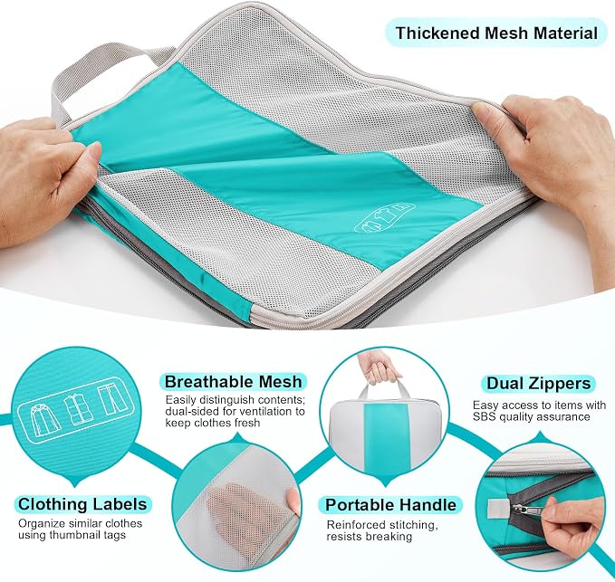 10 Set Compression Packing Cubes - Image 6