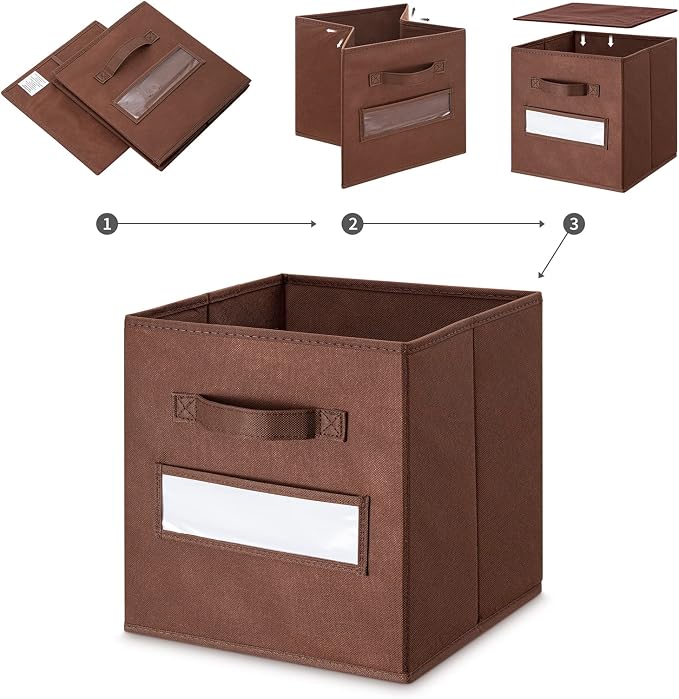 artsdi 11 Inch Storage Cube, Storage bin, cube storage Foldable Fabric Cube - Image 4