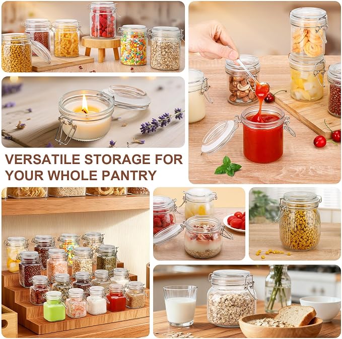 6 Pack Spice Jars, 4 oz Glass Containers - Image 6