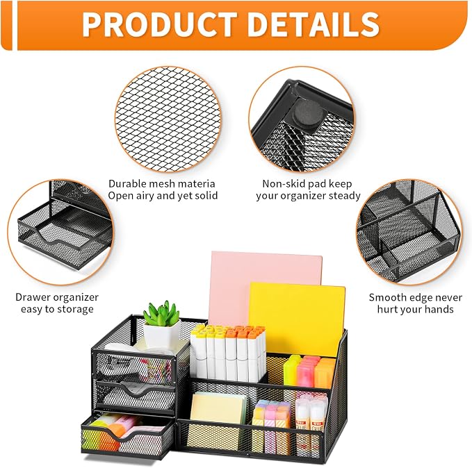 Lavatino Larger Mesh Desk Organizer - Image 4