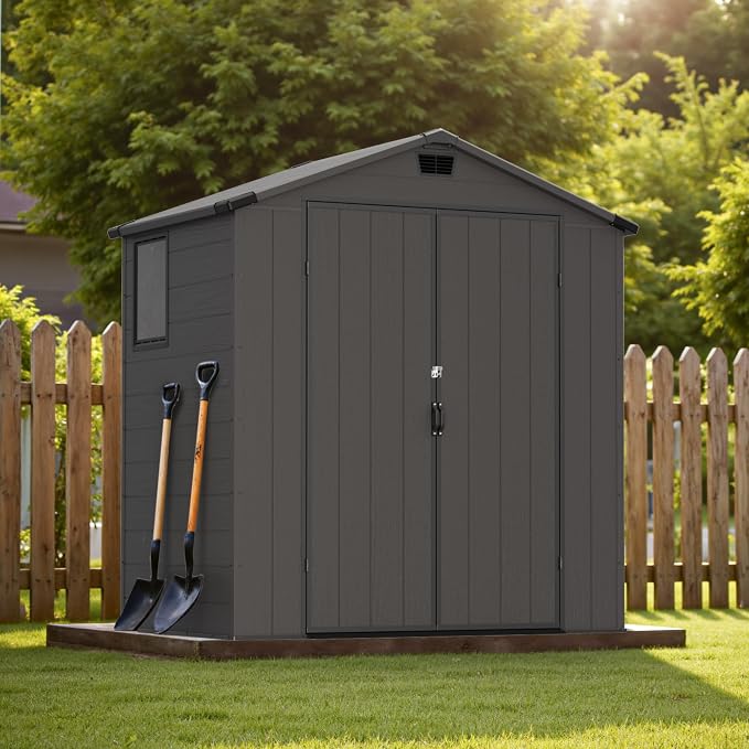 Greesum 6x4FT Plastic Outdoor Storage Shed - Image 4
