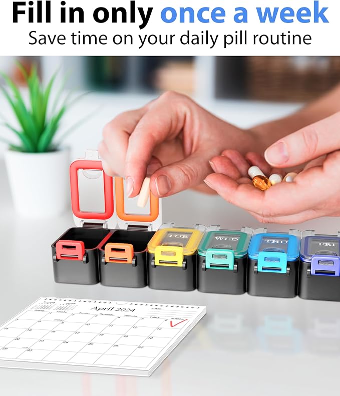 Weekly Pill Organizer 1 time a Day – Pill Box 7 Day - Image 6