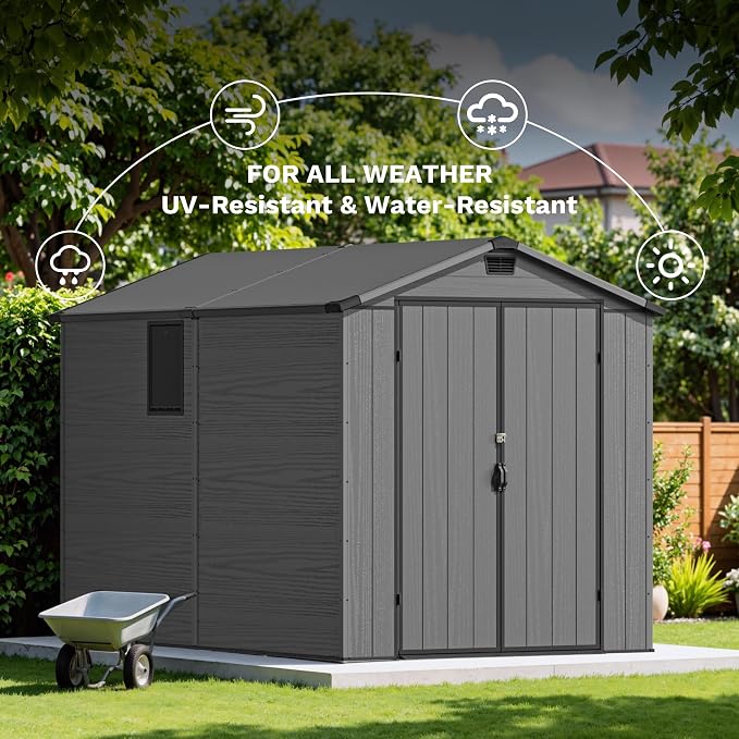 Devoko 6x10 FT Plastic Outdoor Storage Shed - Image 3