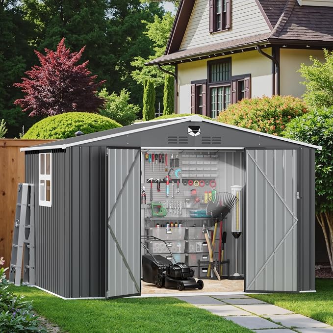 10x8 FT Metal Storage Shed by Sannwsg