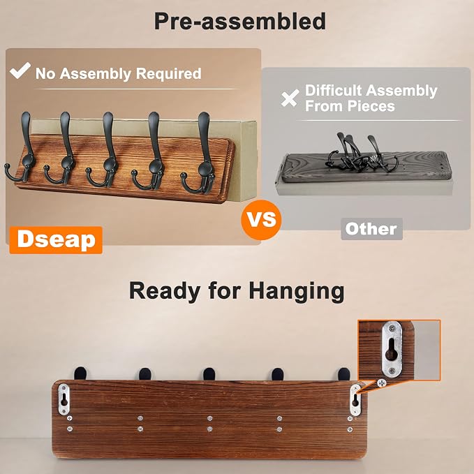 Dseap Coat Rack Wall Mount - Image 4