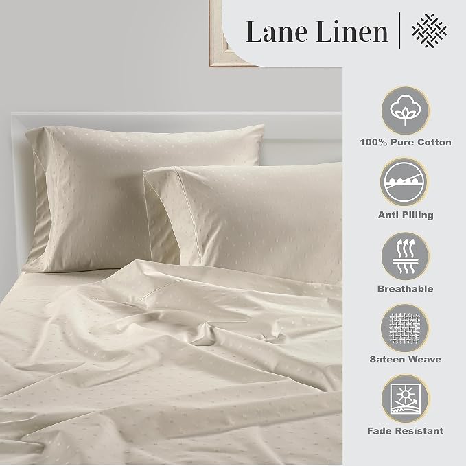 LANE LINEN Pillows Queen Size Set of 2, Soft 100% Egyptian Cotton, Cool & - Image 4