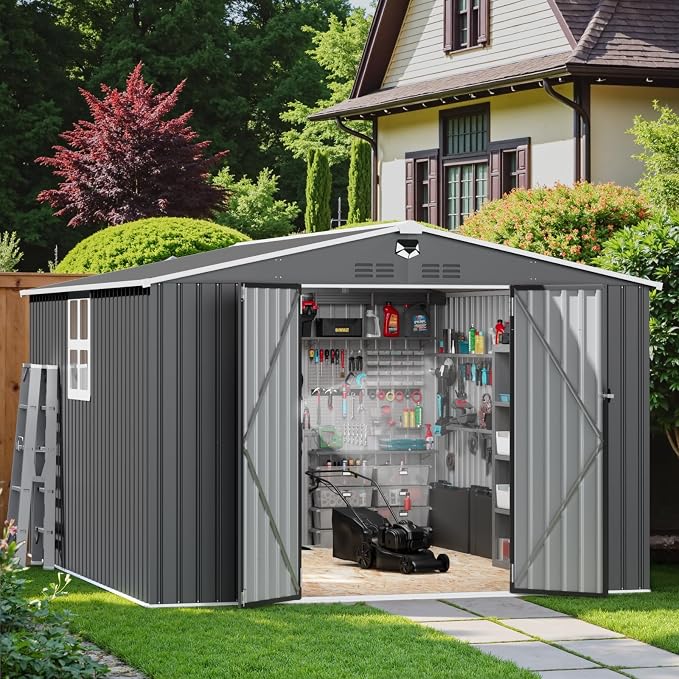 10x12 FT Metal Storage Shed by Sannwsg