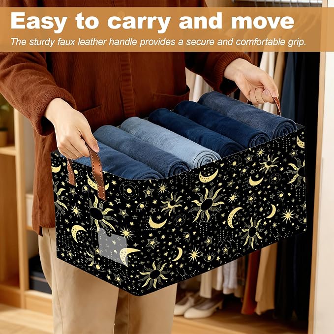 Decorative 32L Starry Night Sky Storage Bins - Image 6