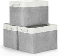 Bidtakay Large Storage Baskets for Organizing 3-Pack Fabric Closet Organizers by BidtakayBaskets