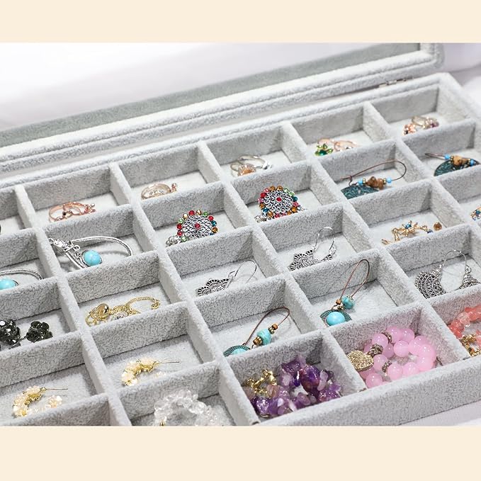 Stratalife Jewelry Organizer Jewelry Holder Storage Earring Organizer Box Tray - Image 2