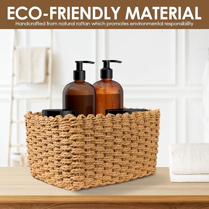 Wicker Storage Baskets For Organizing - Image 4