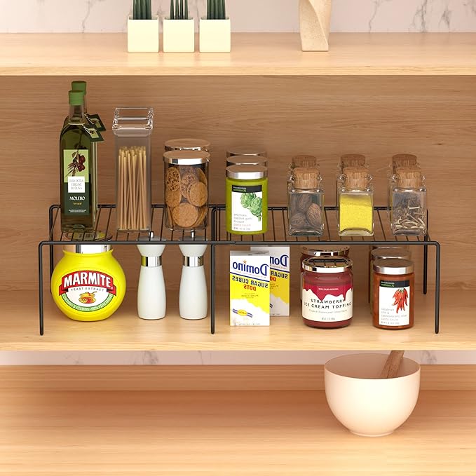Redrubbit Expandable Metal Rustproof Kitchen Counter and Shelf Rack, 4 Piece - Image 4