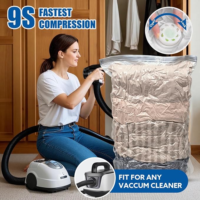 4 Pack Extra Large Thickened Cube Vacuum Seal Storage Bags, Space Saver - Image 6