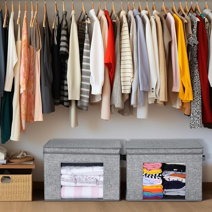 Univivi Fabric Foldable Storage Boxes Large Storage Bins - Image 6