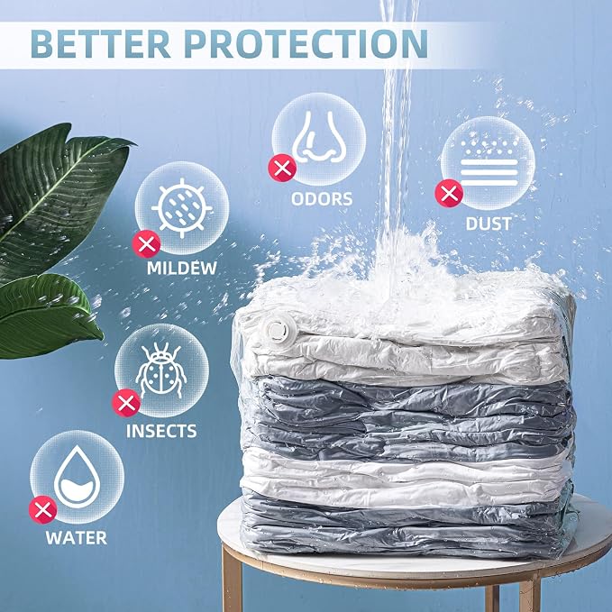 8 Pack Vacuum Storage Bags, Cube Combo, Vacuum Seal Bags - Image 6