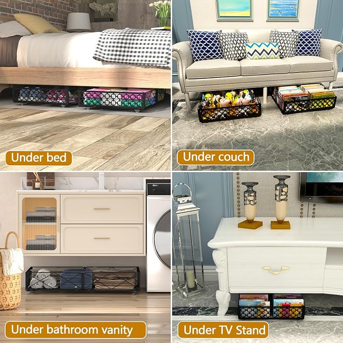 NADAMOO Under Bed Storage with Wheels, 1 Pack Rolling Under Bed Storage - Image 6