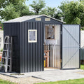 Update Version 6x4 FT Outdoor Metal Storage Shed, Single Door, 1 Clear Window by Unknown