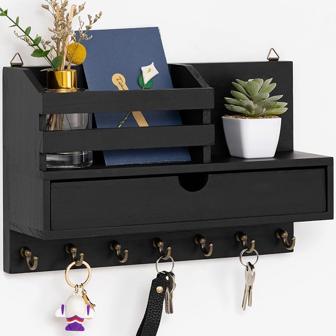 Key and Mail Holder for Wall, Mail Organizer Wall Mount by dreampossible
