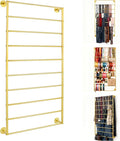 10-Layer Wall Mounted Display Rack, Tie & Scarf Rack Belt Towel Holder Wrapping by kunghei