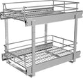 2-Tier Cabinet Pull Out Shelves, Slide Out Shelves by JOWBOOW
