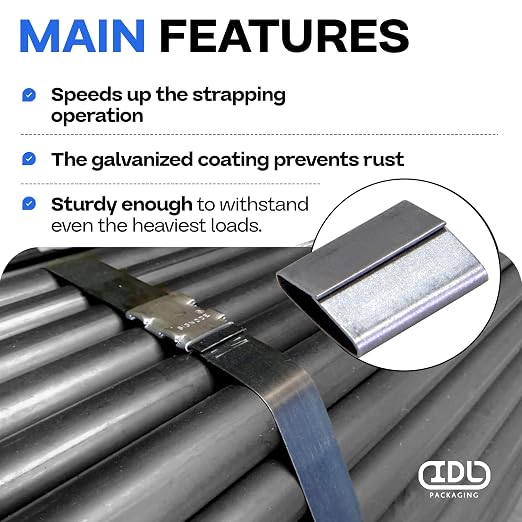 IDL Packaging Closed Seals for 3/4" Strap Width Steel Strapping - Image 4
