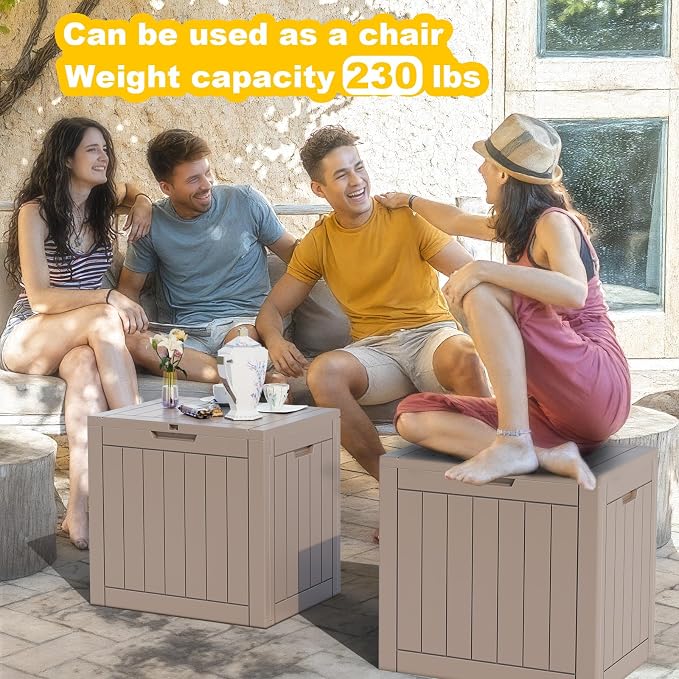 36 Gallon Outdoor Deck Box, Storage Lockable Waterproof Patio Furniture - Image 6