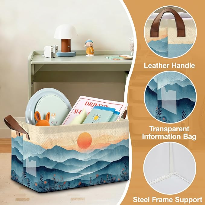 Storage Bin with Handles, Sun Mountains Collapsible Laundry Baskets - Image 3